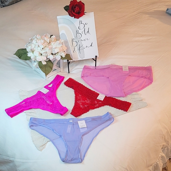Auden Intimates & Sleepwear 4 Panties Sexy Auden Thong Cheeky And Hipster Underwear Size